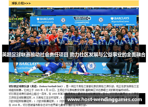 英超足球联赛推动社会责任项目 助力社区发展与公益事业的全面融合 英超足球联赛推动社会责任项目 助力社区发展与公益事业的全面融合